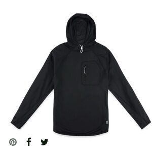 Topo Designs Mens’ River Hoodie in Black Medium NWT CURRENT